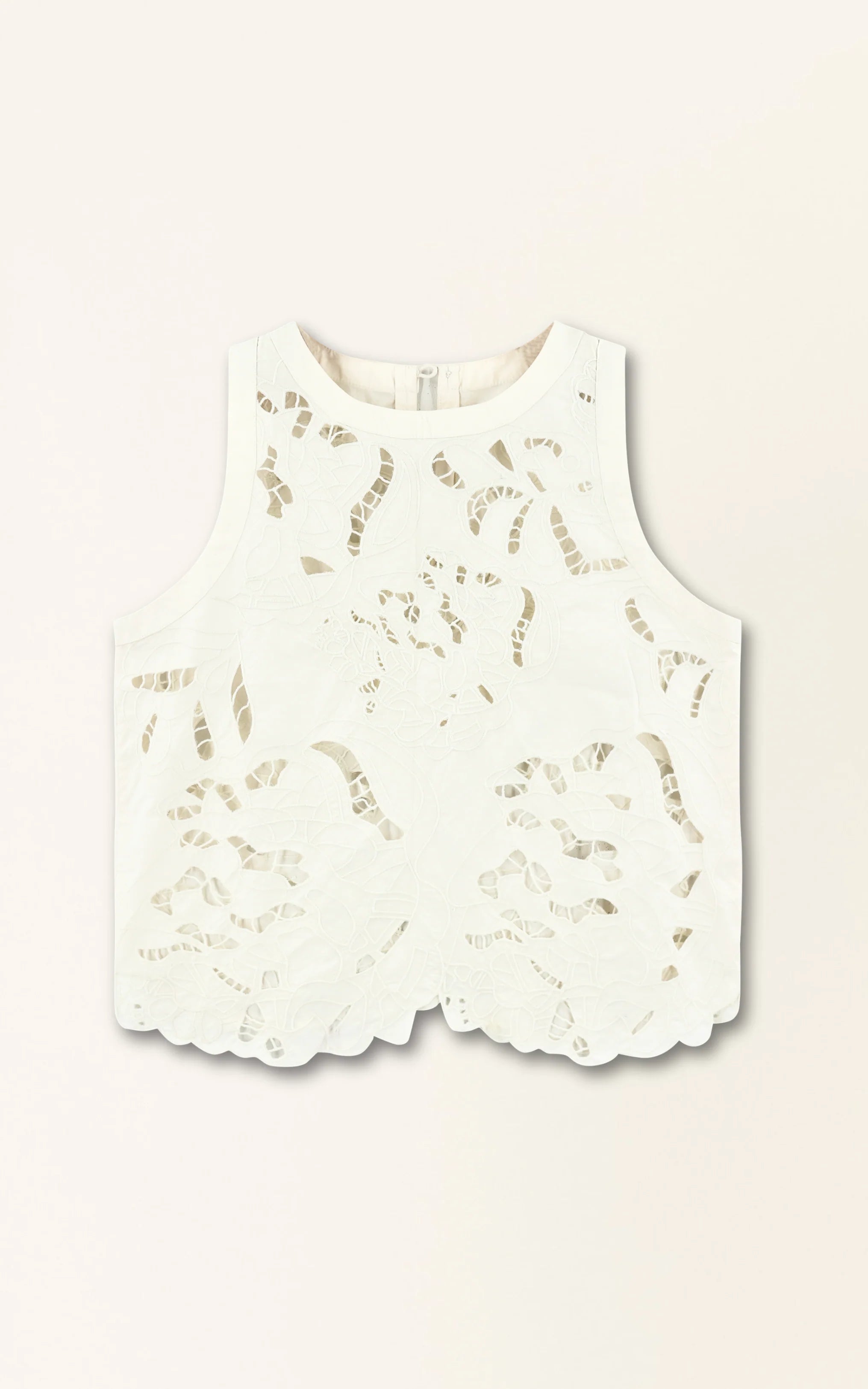 Santanyi Cutwork Tank in White, from Mirth