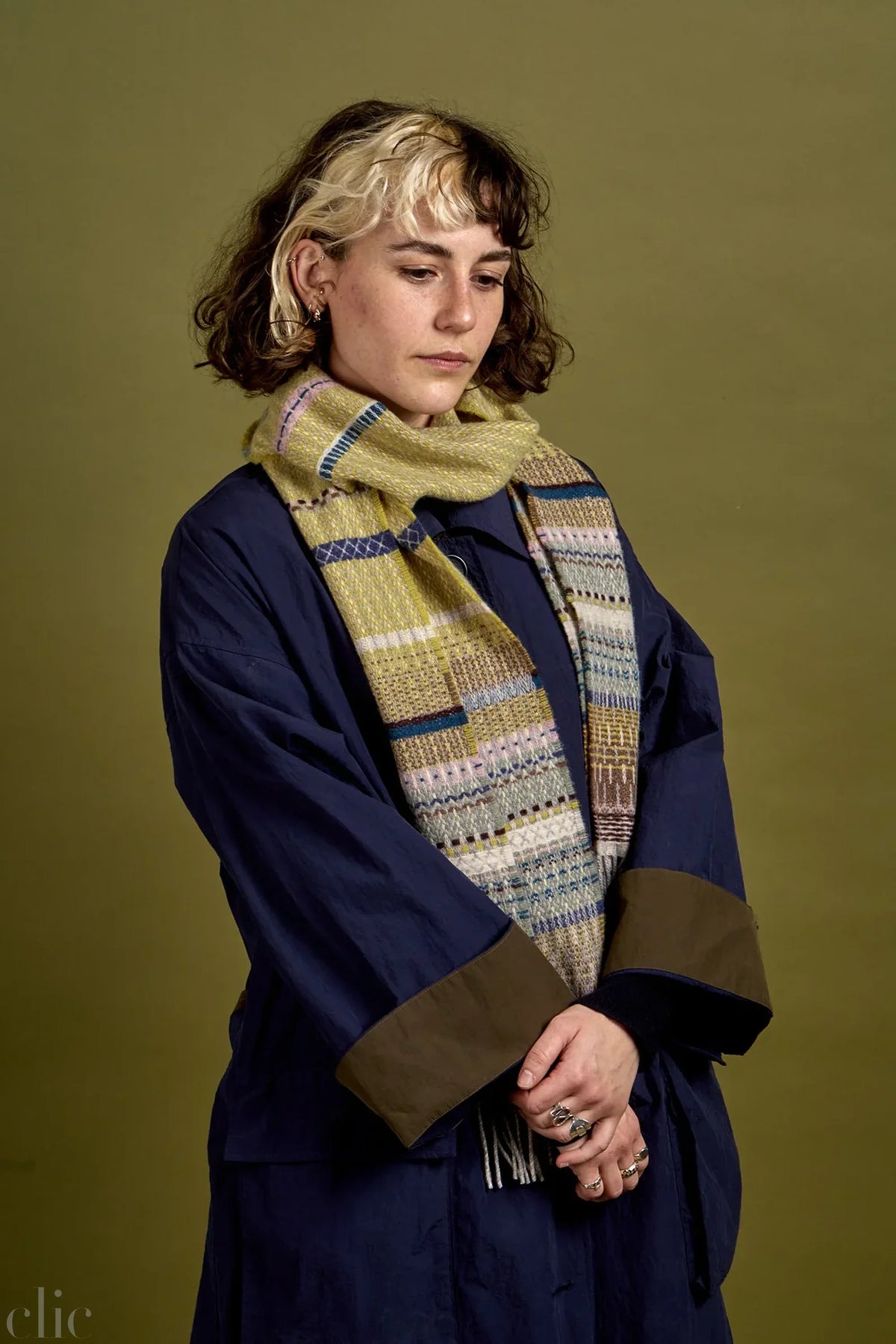 Noah Scarf in Wheat, from Wallace Sewell