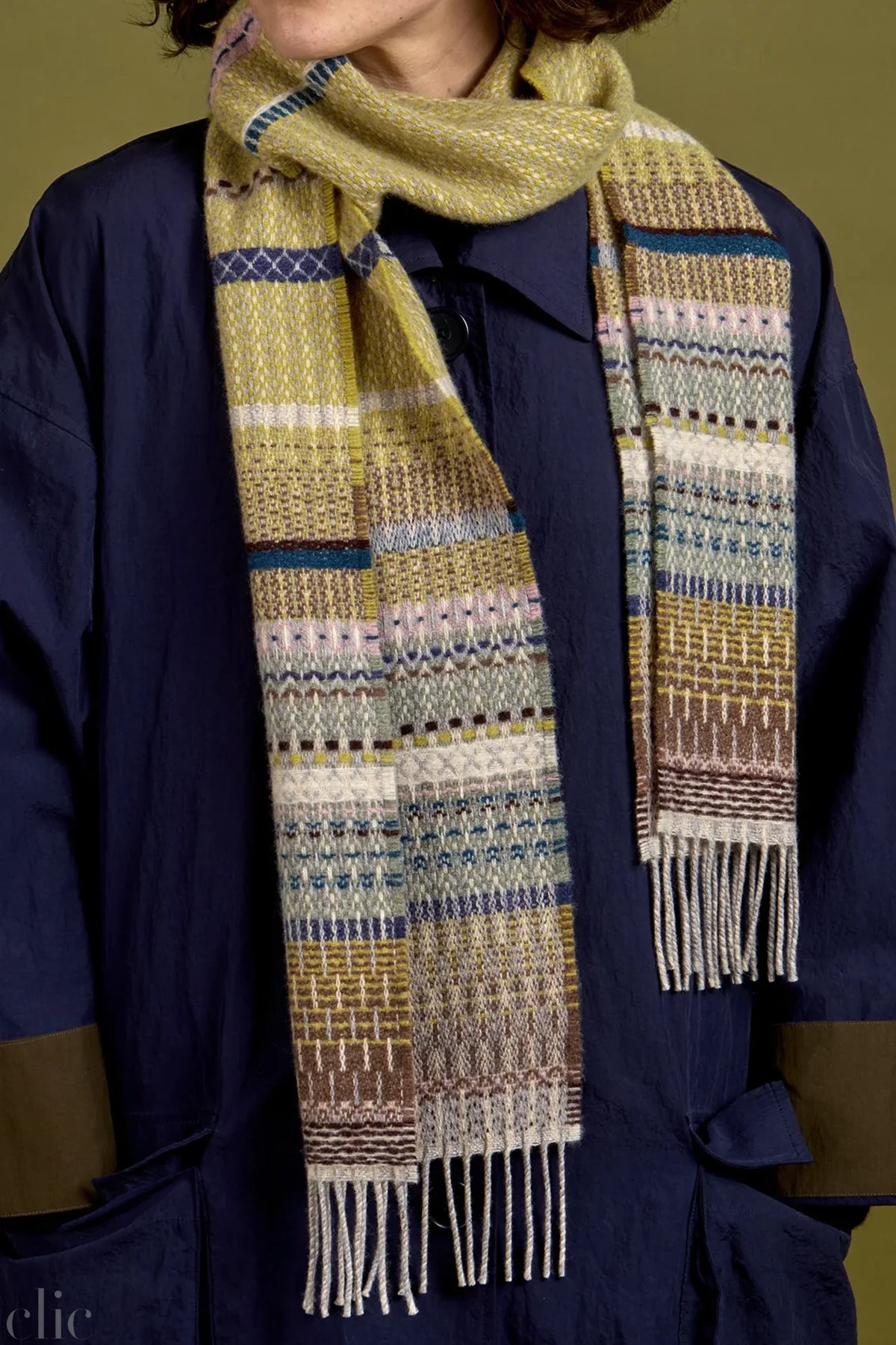 Noah Scarf in Wheat, from Wallace Sewell