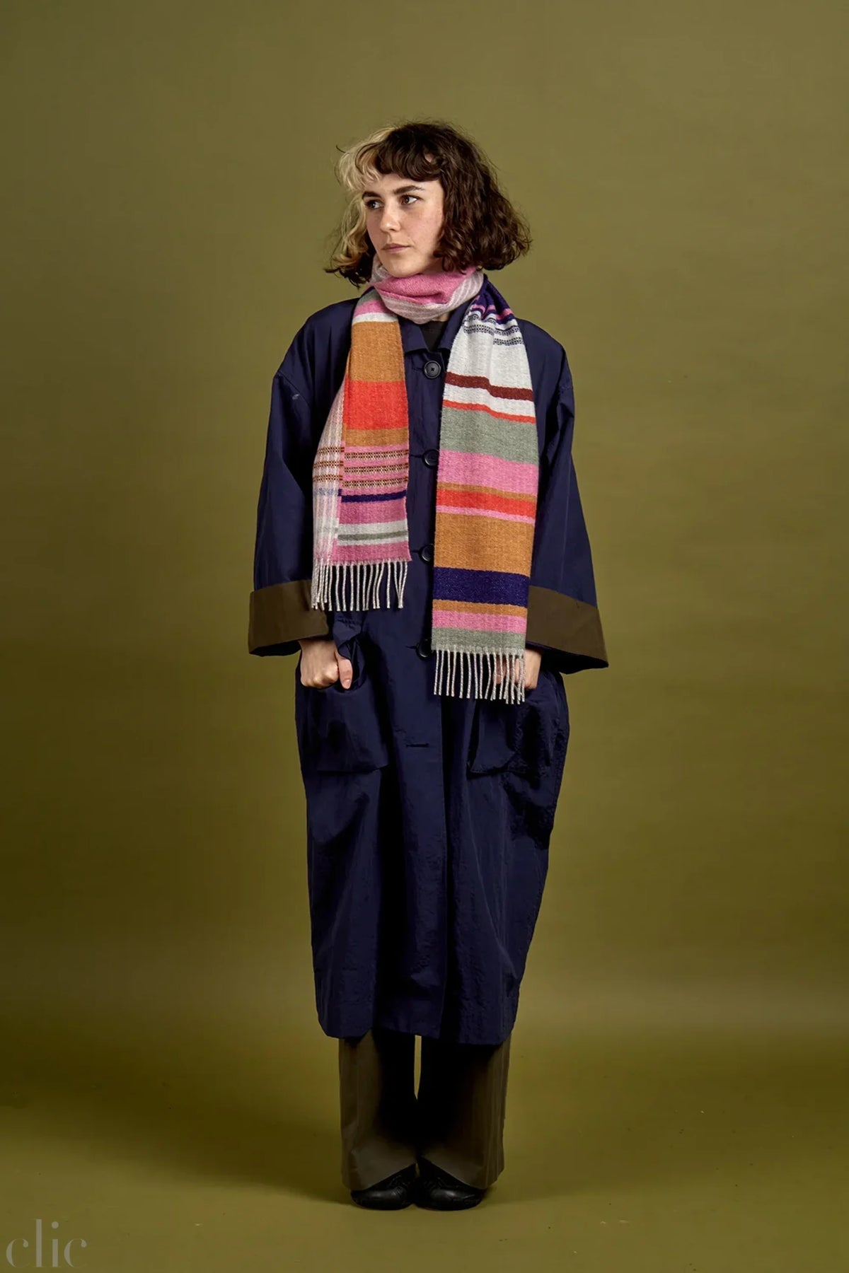 Angus Scarf in Strawberry, from Wallace Sewell