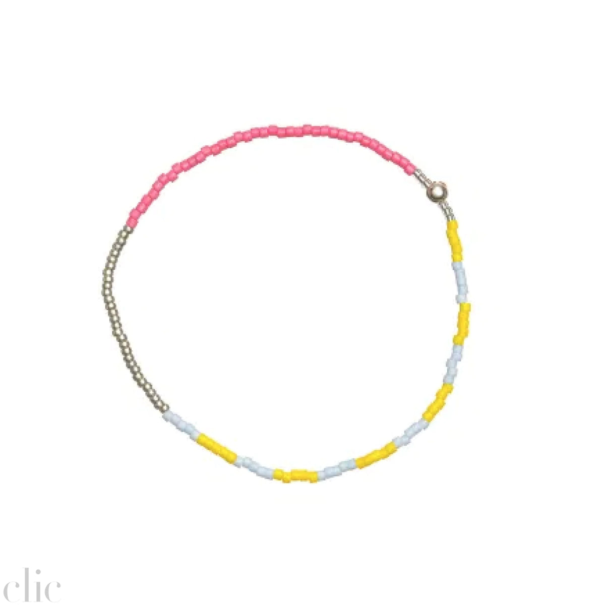 Sky Blue Neon Yellow Pink Stack Bracelet, from Templestones