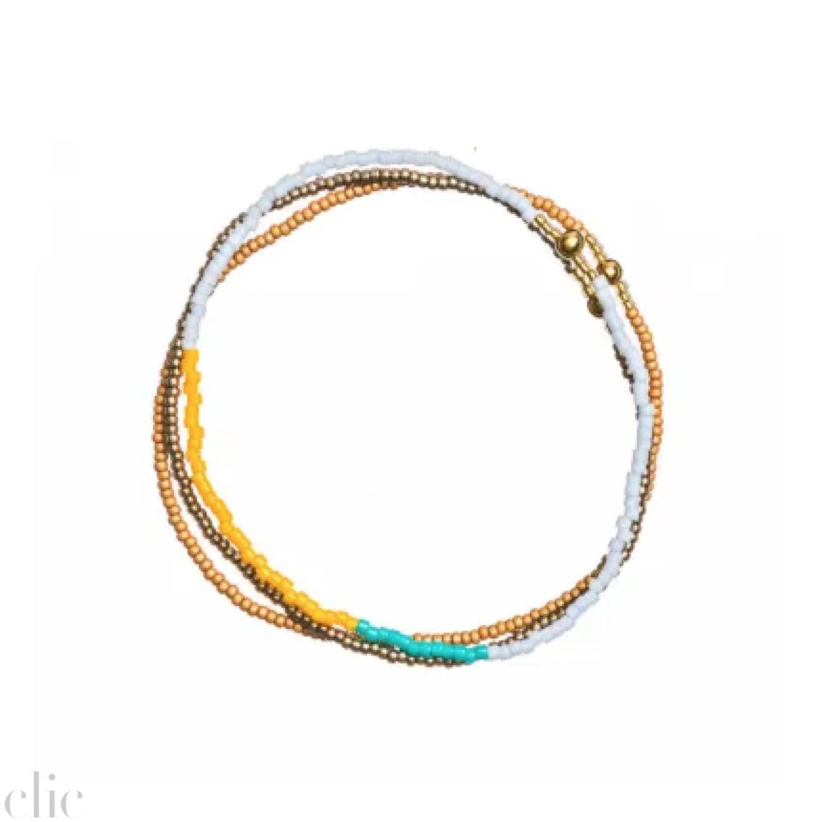 Pale Blue Squash and Turquoise Stack Bracelet, from Templestones