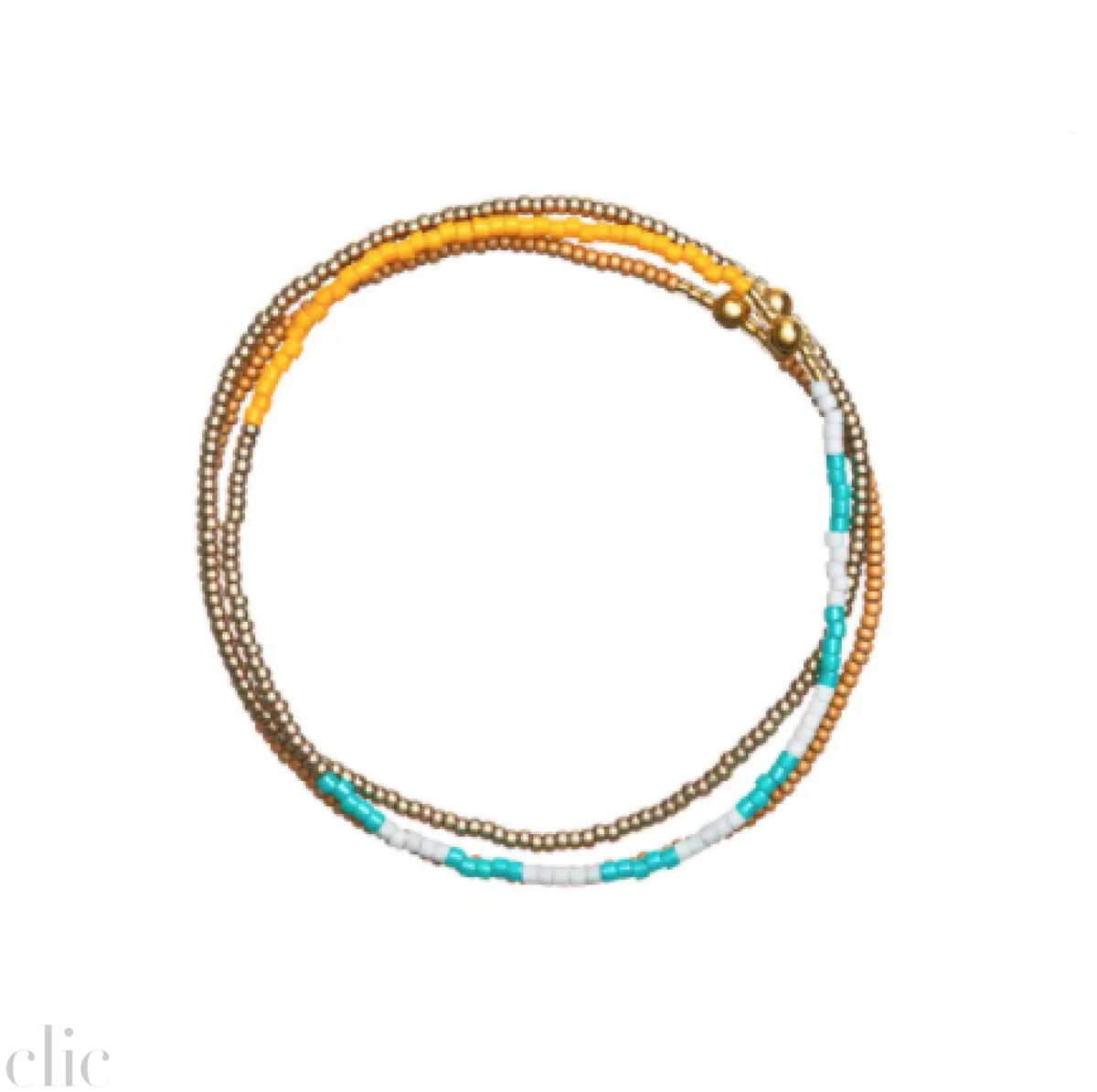 Smoke Turquoise Gold Squash Stack Bracelet, from Templestones