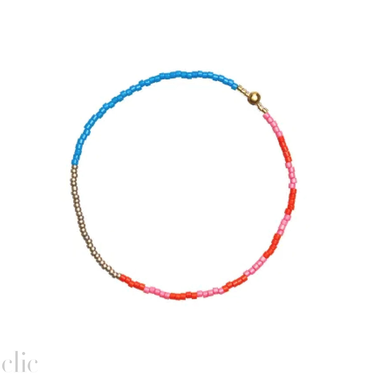 Pink Red Delphinium Stack Bracelet, from Templestones