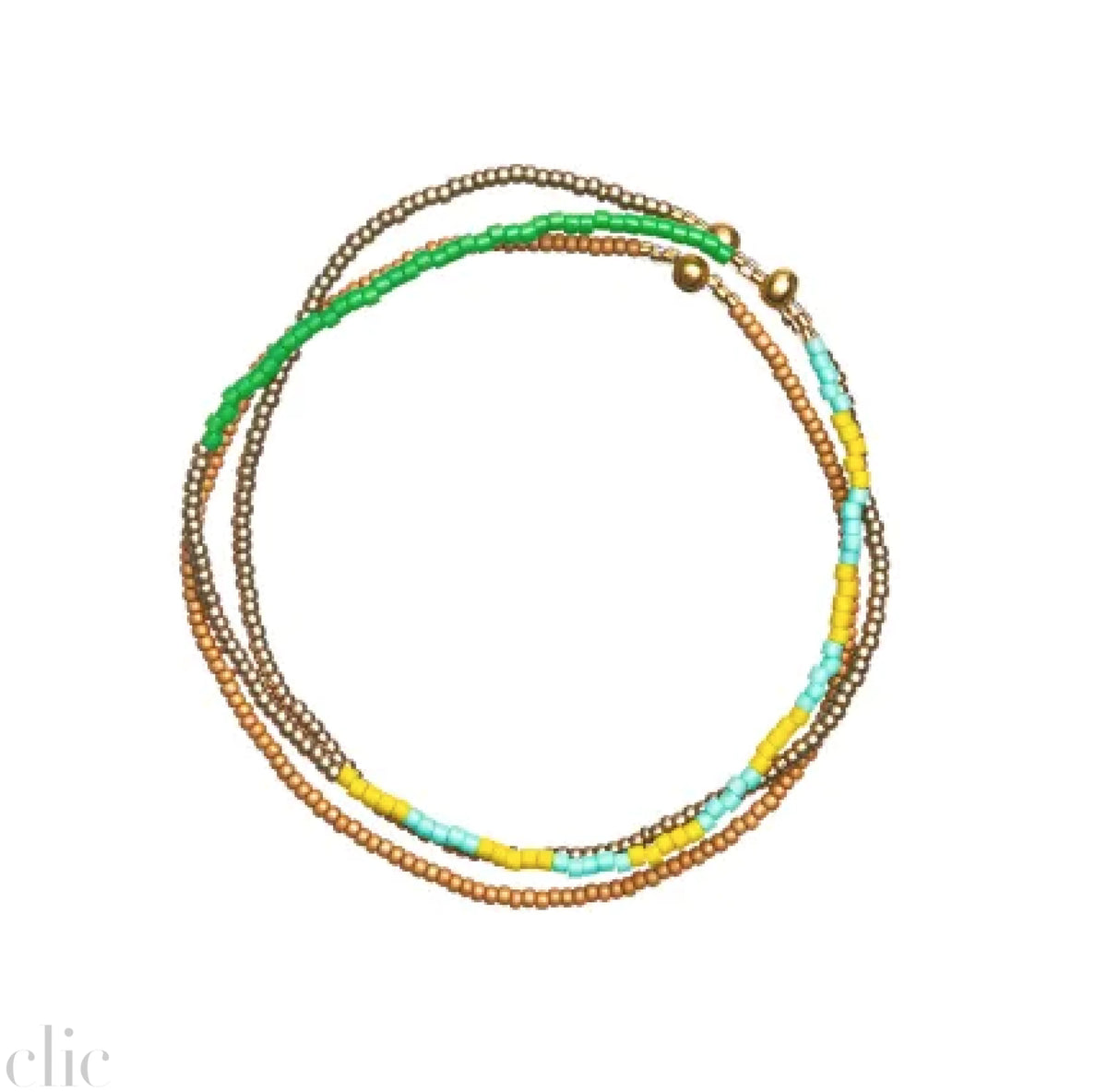 Aqua Citron Gold Green Stack Bracelet, from Templestone