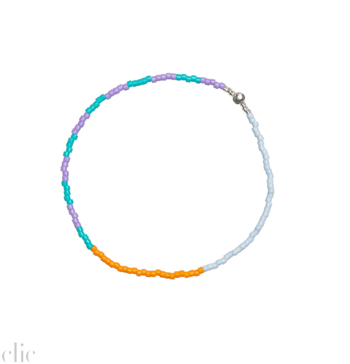 Mauve Turquoise Persimmon Sky Blue Stack Bracelet, from Templestones