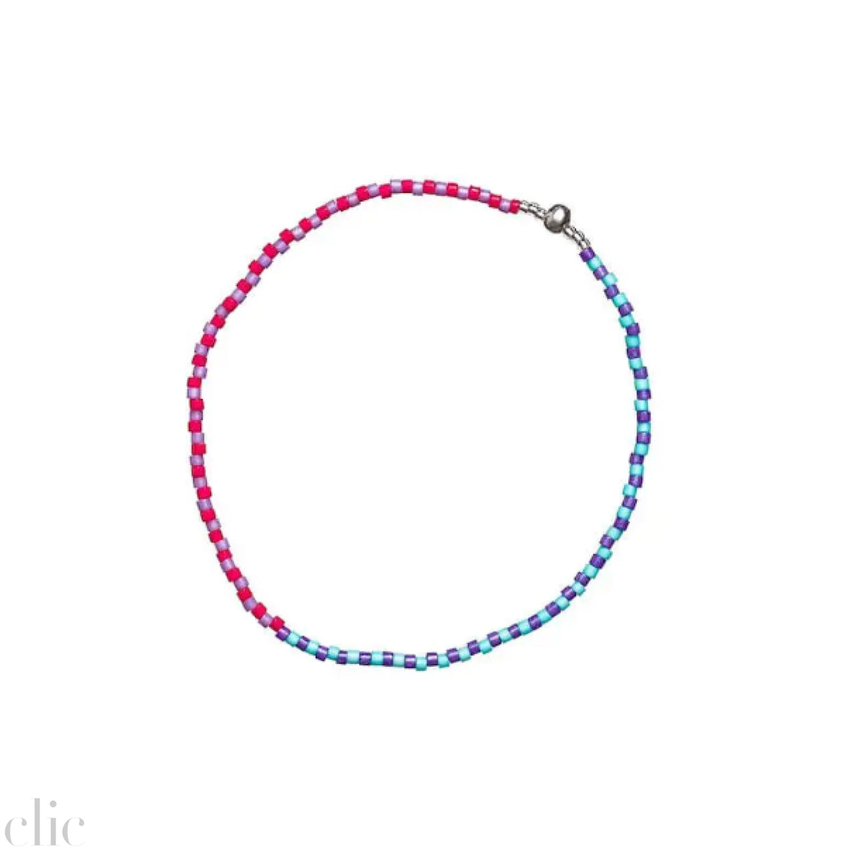 Mauve Red Stacked Beaded Bracelet, from Templestones