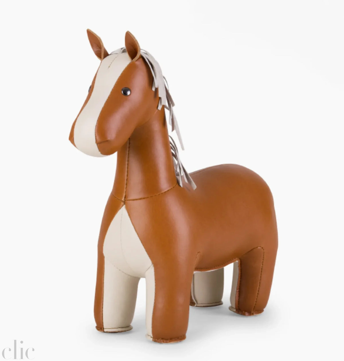 Horse Bookend in Tan and Wheat