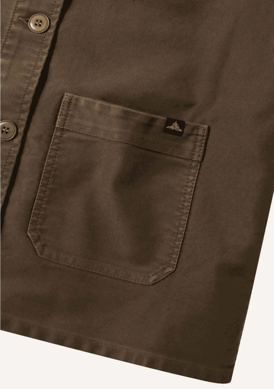 Moleskin Work Jacket in Brown, from Le Mont Saint Michel