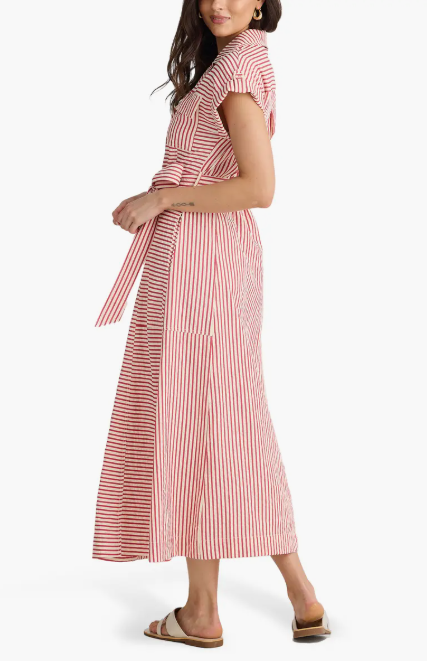Portia Dress with Red Stripes, from Brave + True