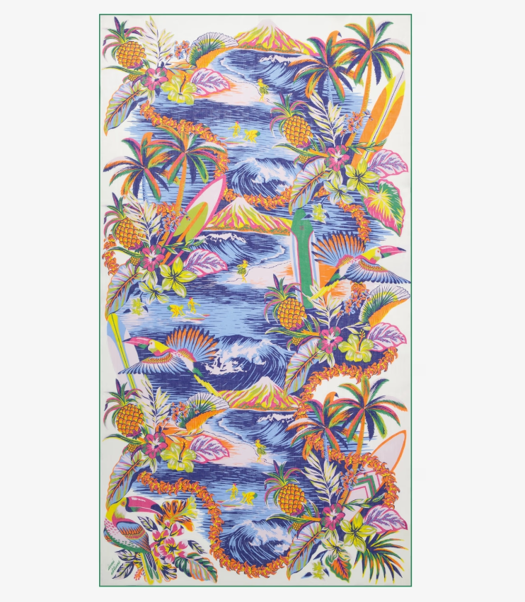 Scarf 100 Hawaii in White, from Inoui Editions
