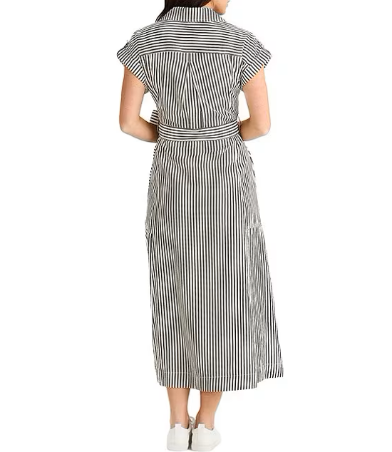 Portia Dress with Black & White Stripes, from Brave + True