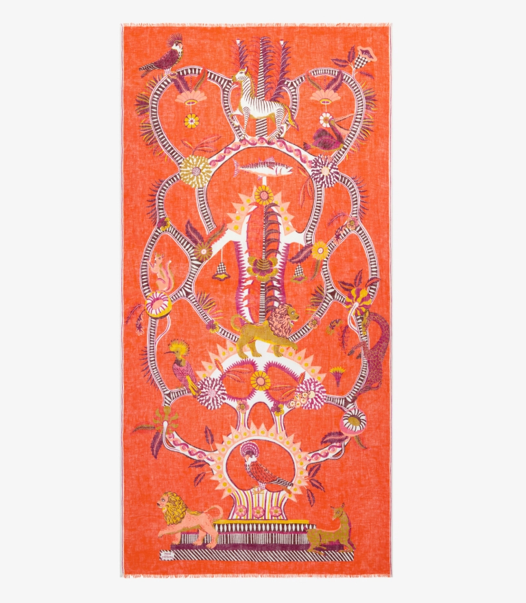 Scarf 100 Diego in Orangeade, from Inoui Editions