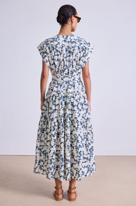 Agathe Tier Maxi in Alina Floral Cream, from Apiece Apart