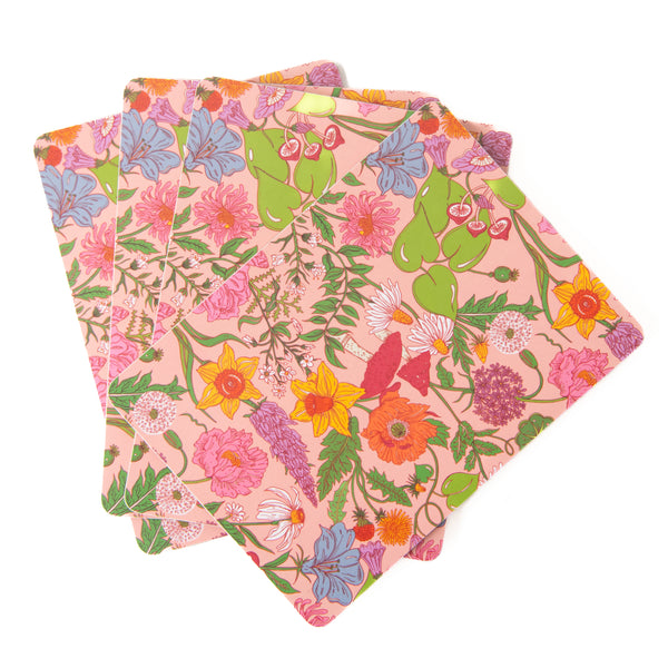 Set of 4 Placemats in Bloom, from Wear the Walls