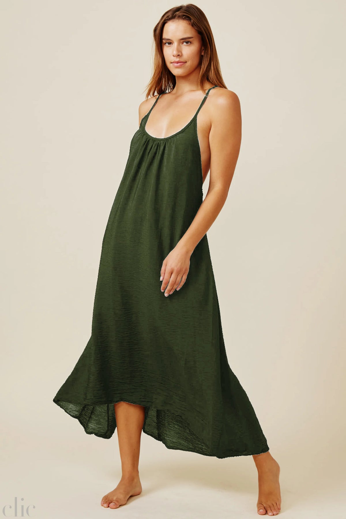 Seychelles Naked Maxi Dress in Moss, from 9 Seed