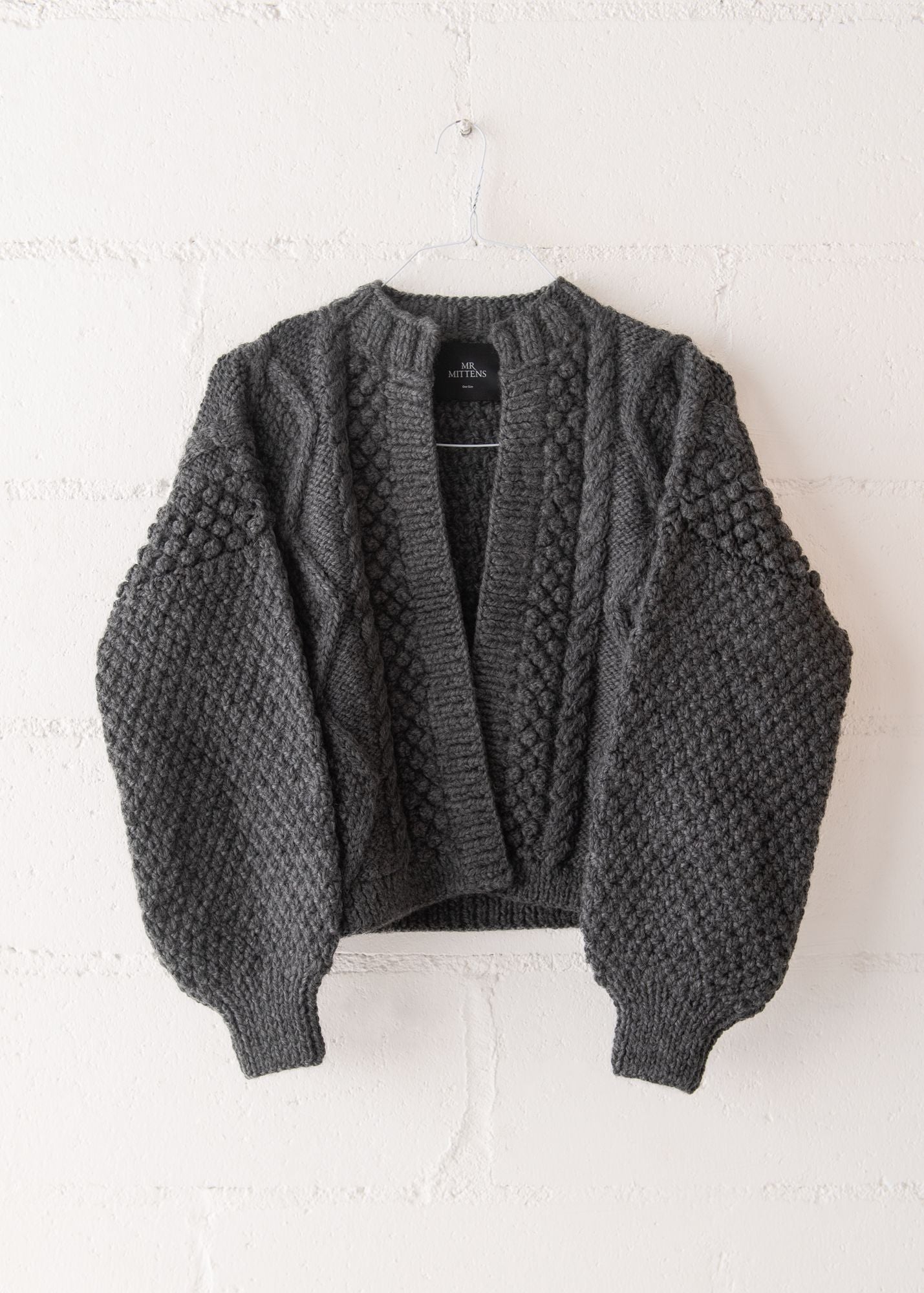 Kimmie Cardigan in Charcoal, from Mittens