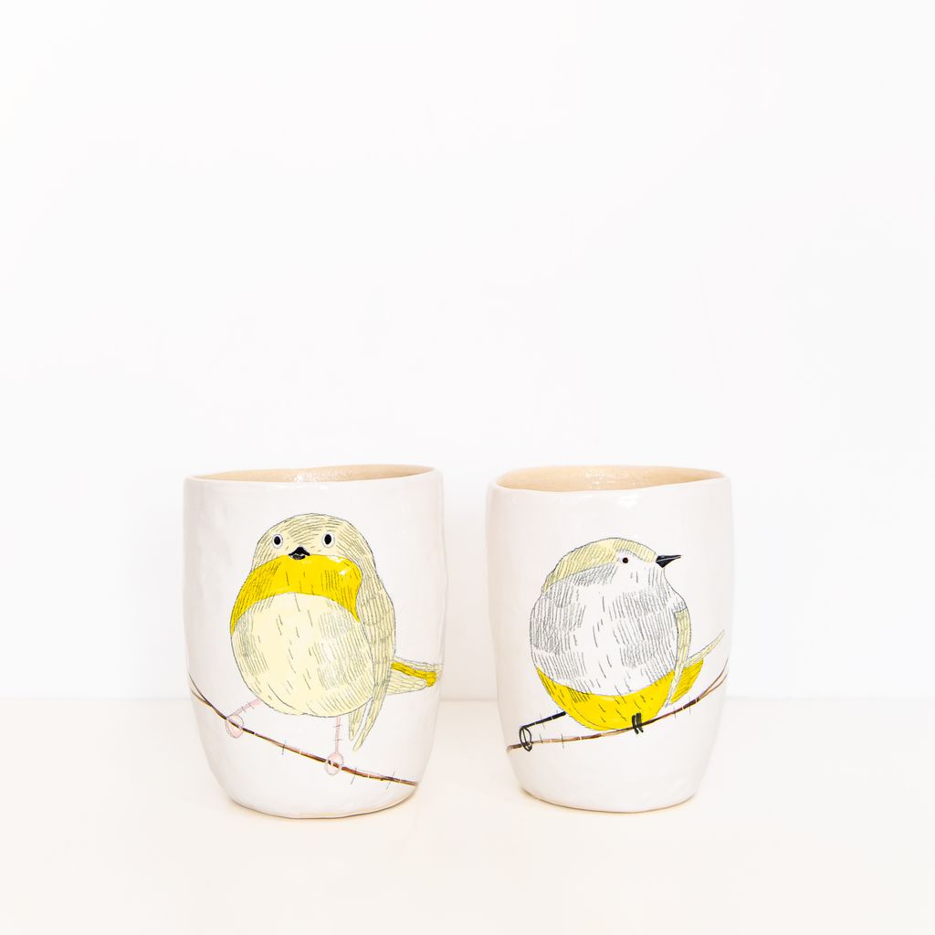 Small Bird Vase in White, from Gemma Orkin