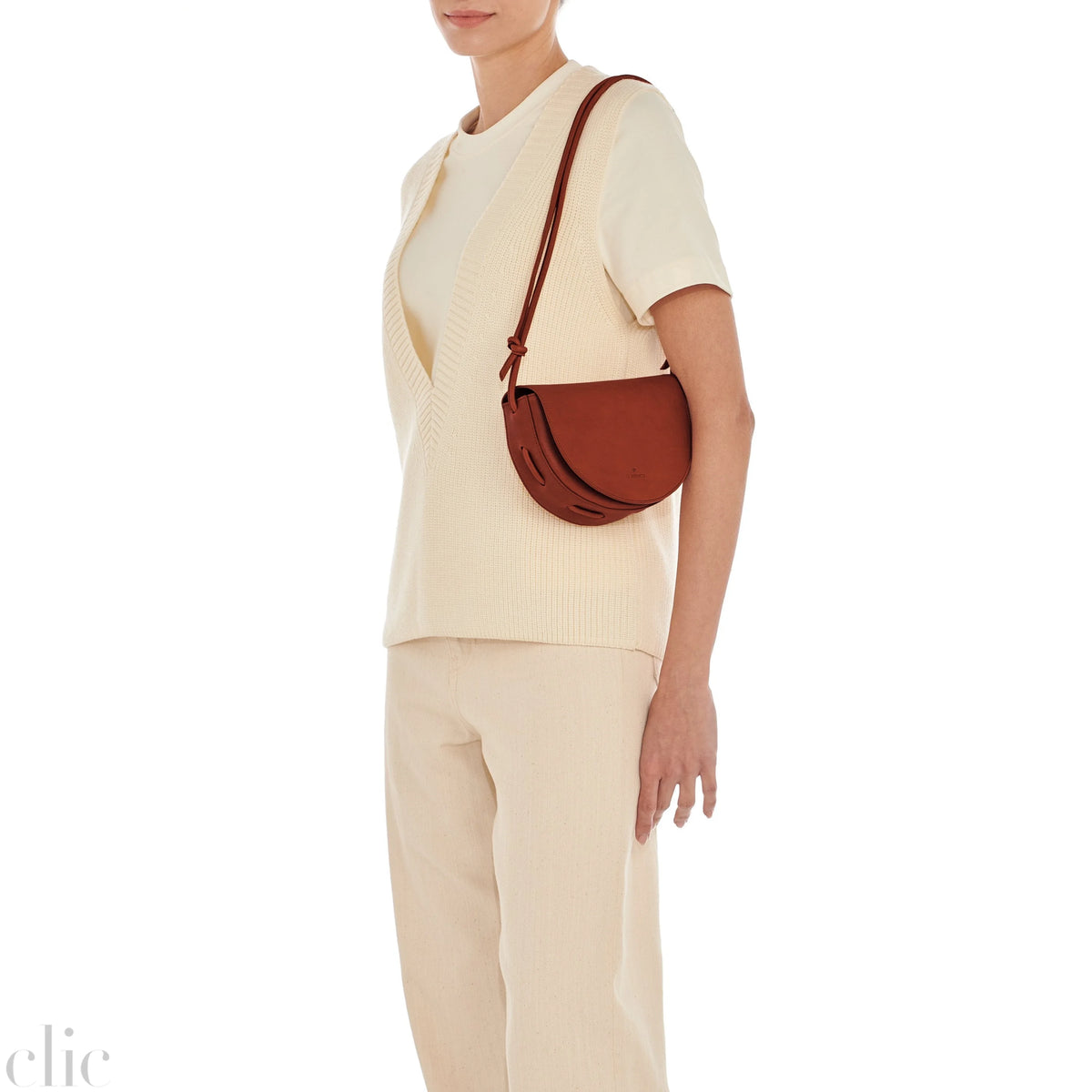 Snodo Crossbody Bag in Sepia, from IL Bisonte