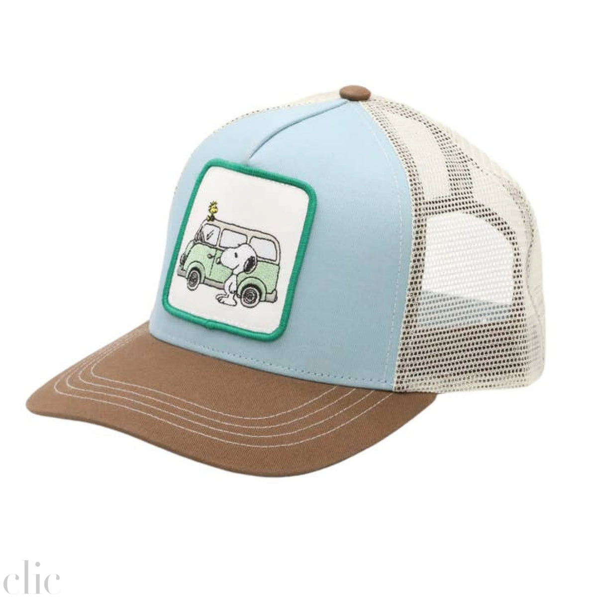 Snoopy Bus Hat in Light Blue and Brown, from Peter Grimm