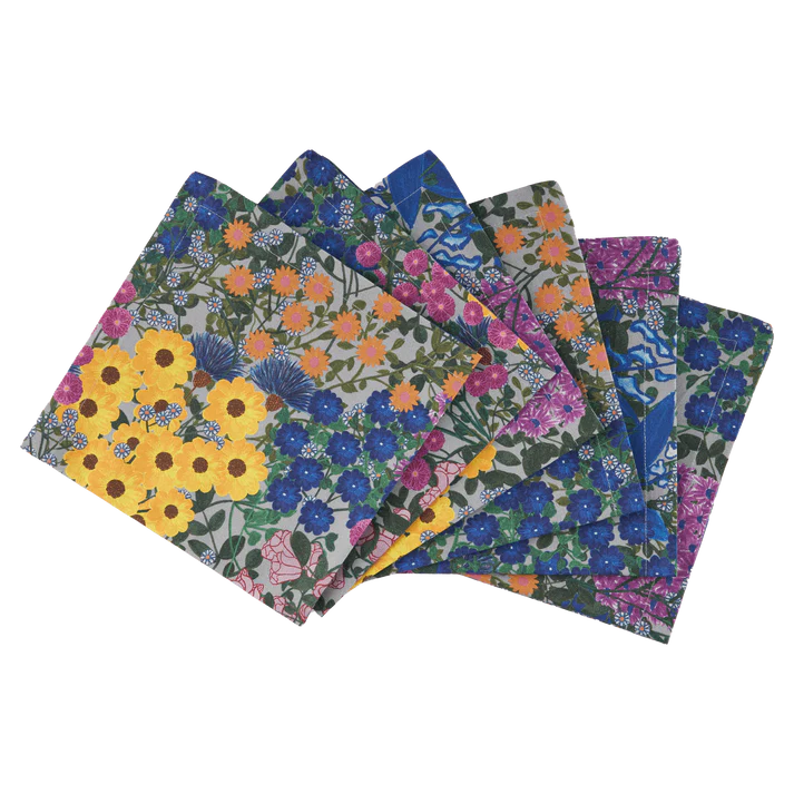 Set of six Napkins in Pre Fleuri, from Sophie Williamson Design