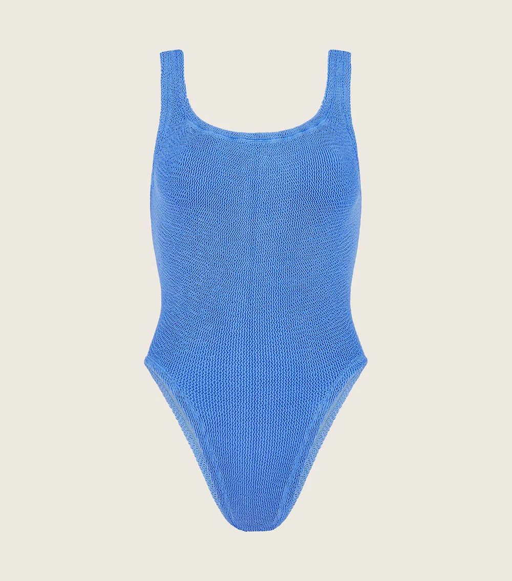 Square Neck One Piece in Cornflower, from Hunza G