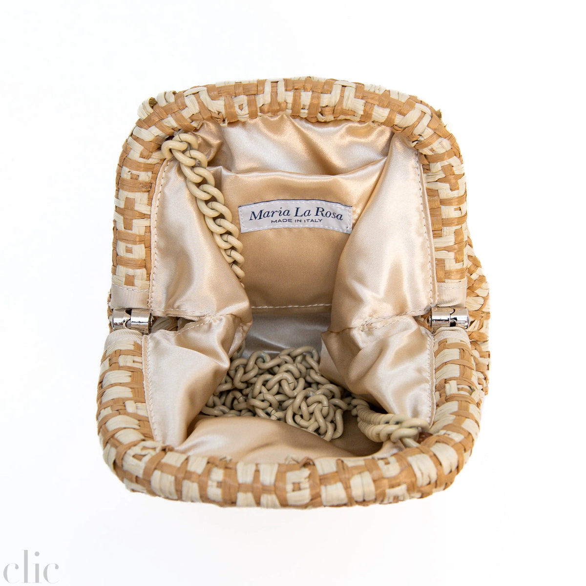Stella Small Clutch in Natural, from Maria La Rosa