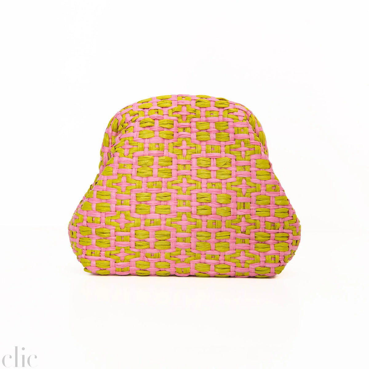 Stella Small Clutch in Pink & Yellow, from Maria La Rosa