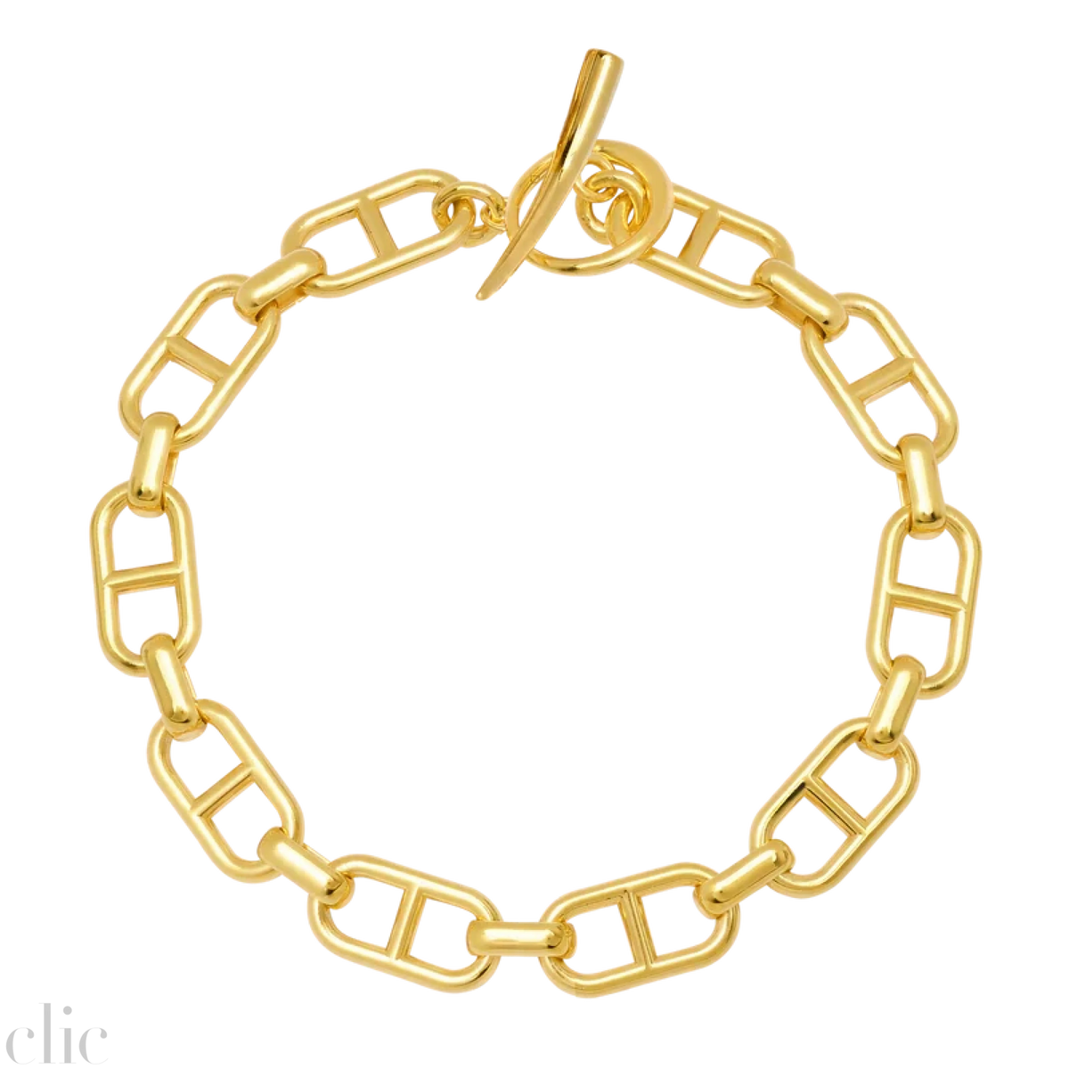 15MM Stirrup Chain Bracelet in Gold Vermeil, from Gabriela Artigas