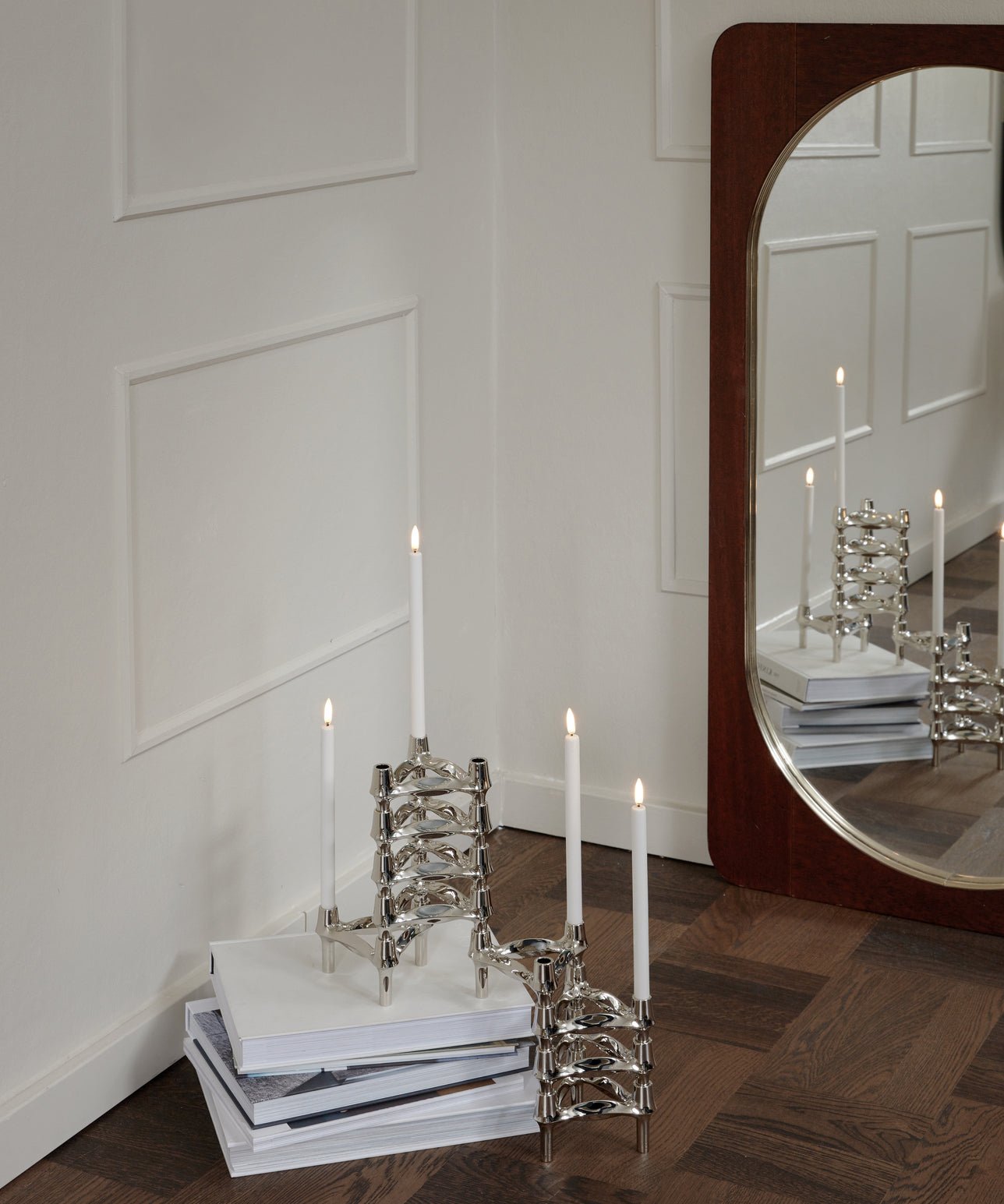 STOFF Nagel BMF Candle Holder in Chrome, from Normode