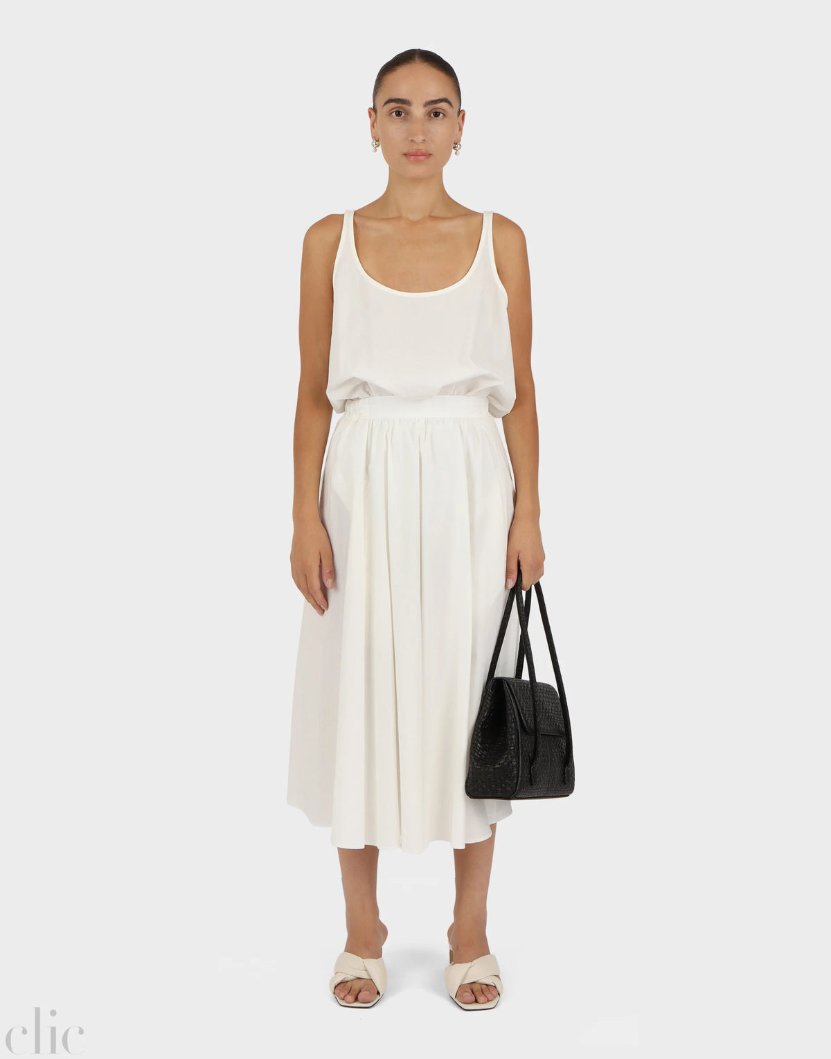 Relaxed Circle Skirt in Off White, from Modern Weaving