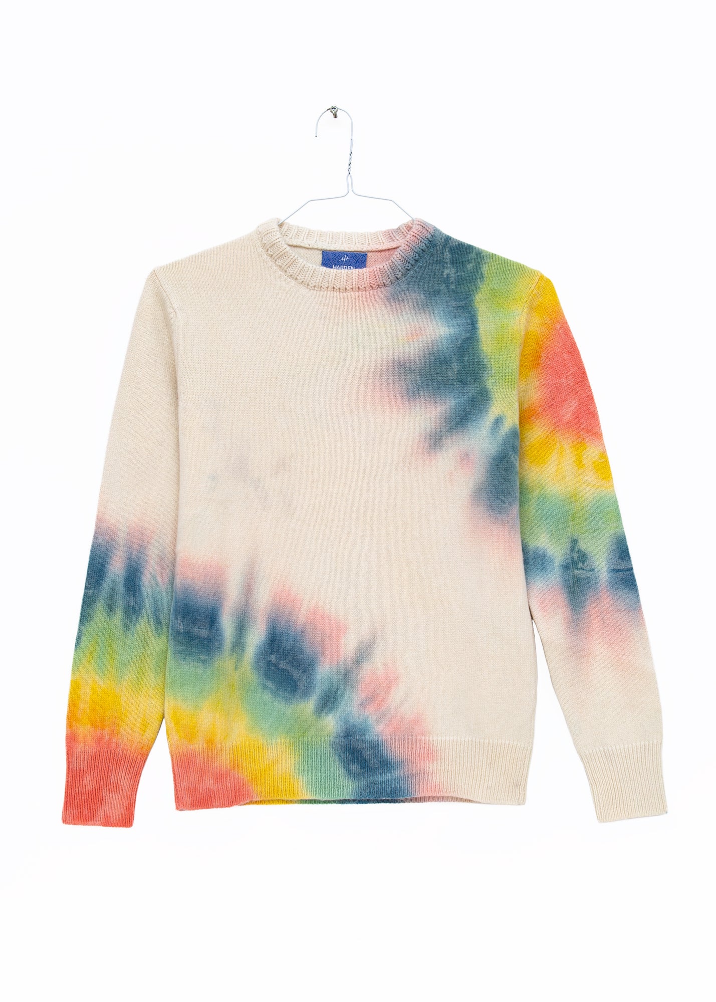 Sunrise hand dyed Crew in White, from Harden