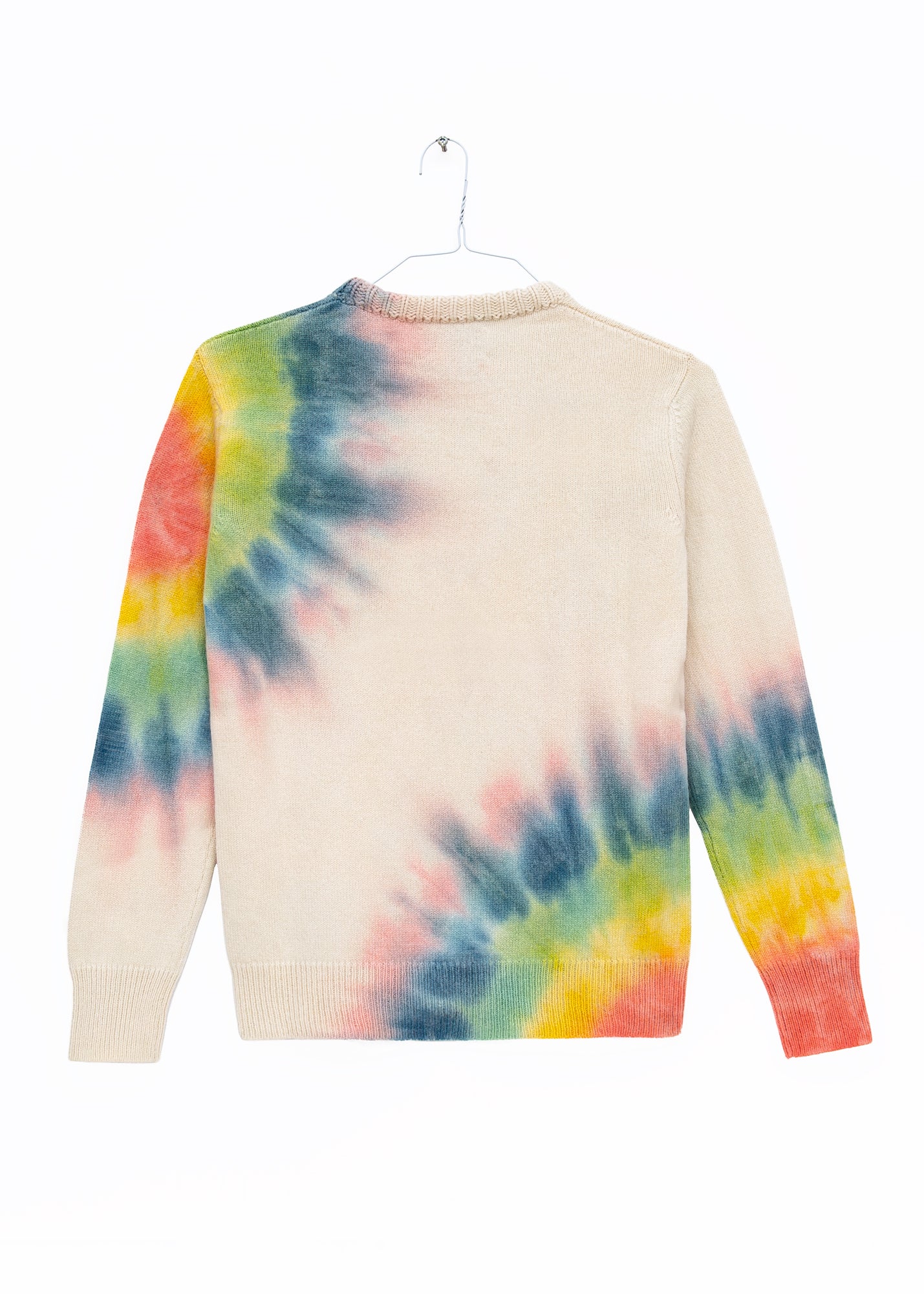 Sunrise hand dyed Crew in White, from Harden