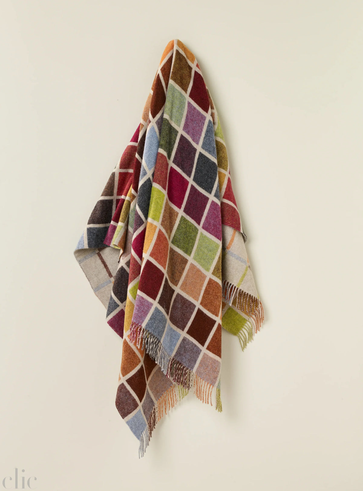 Multiblock Geometric Merino Lambswool Throw, from Bronte Moon