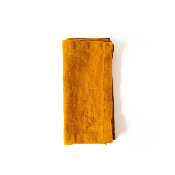 Mustard Linen Napkins Set of 2, from Linen Tales