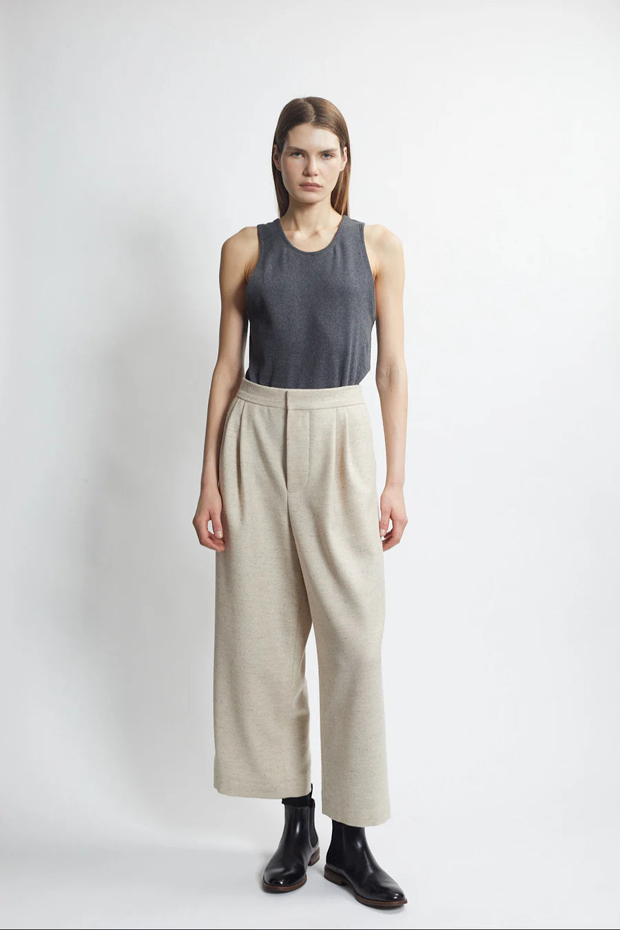 Crop Trouser in Natural, from The Salting