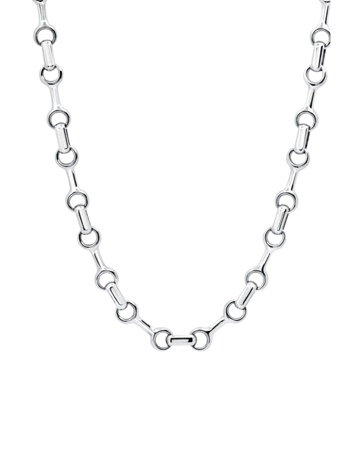 25mm Double Beam Necklace with Tusk Clasp in Sterling Silver, from Gabriela Artigas