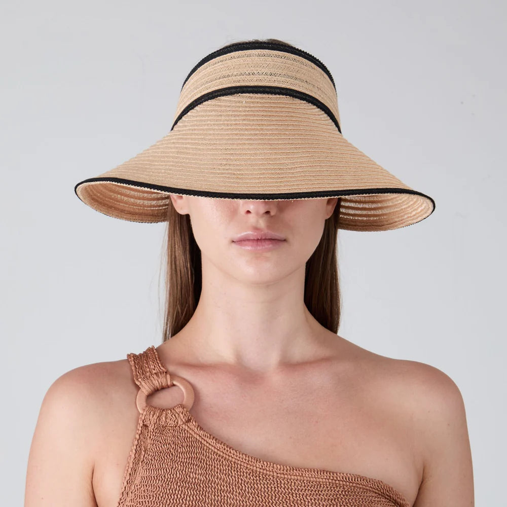 Trixie Hat in Camel and Black, from Eugenia Kim
