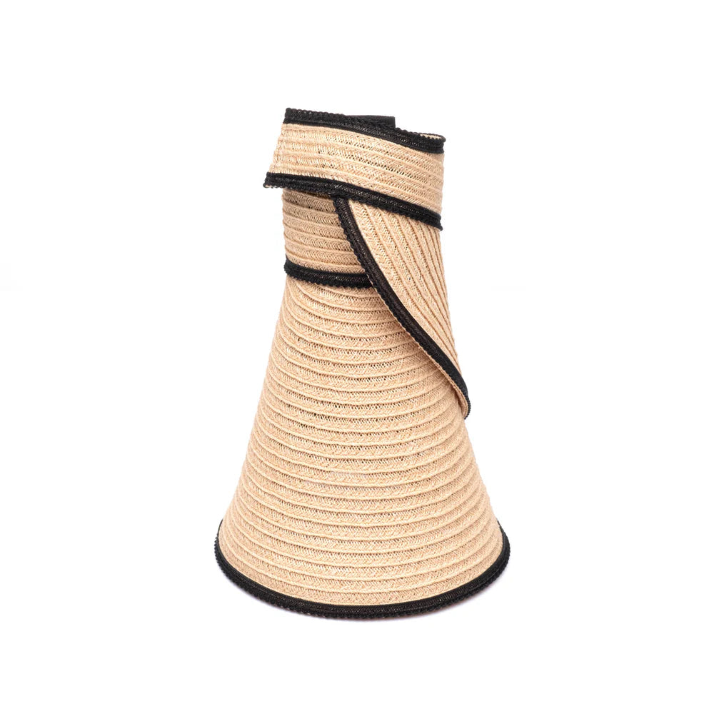 Trixie Hat in Camel and Black, from Eugenia Kim