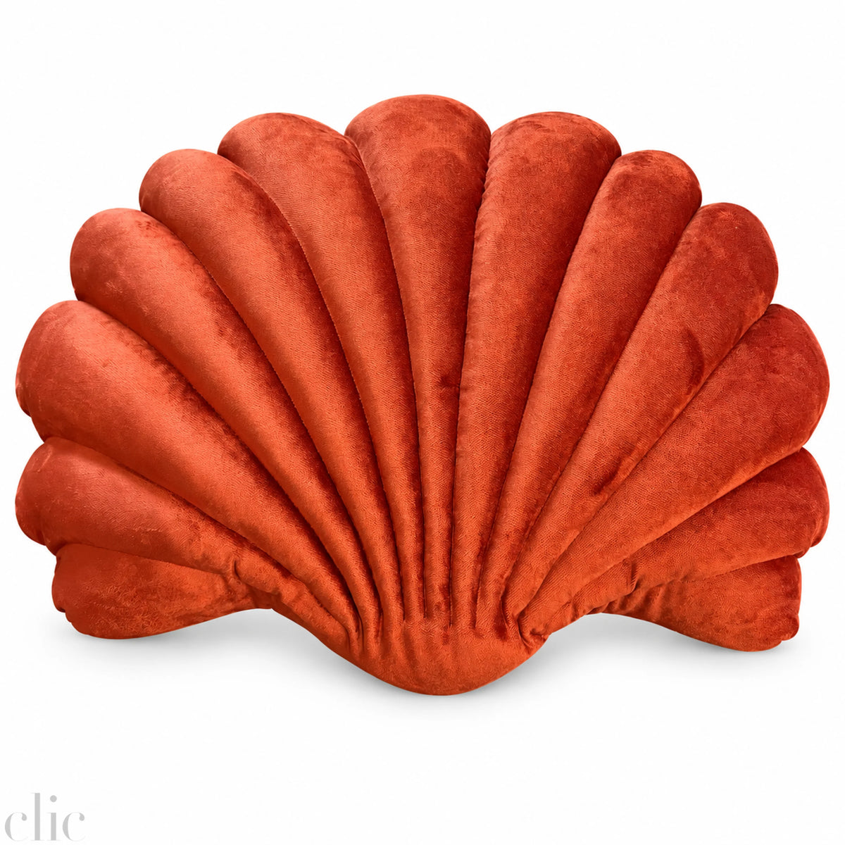 Large Shell Pillow in Terracotta