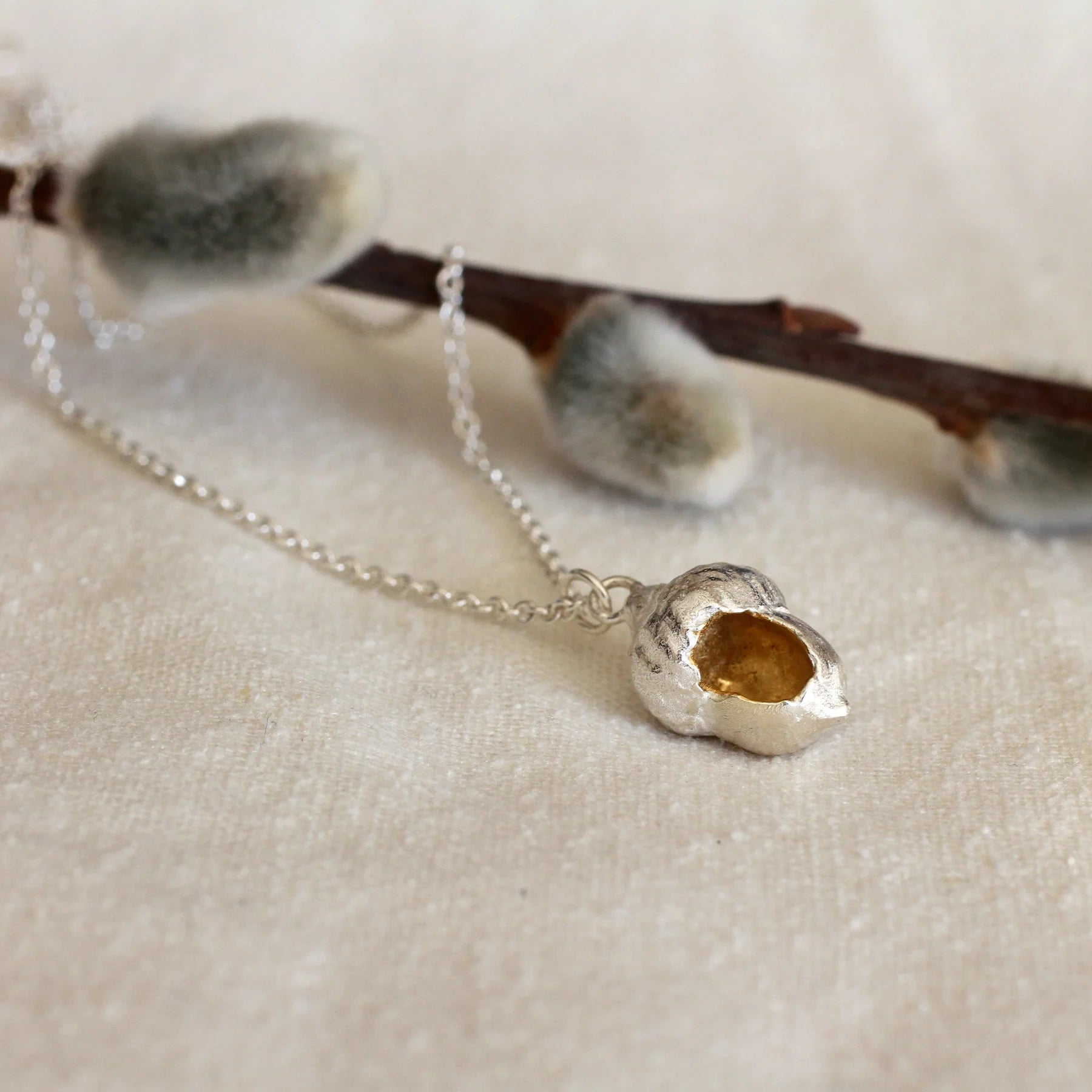 Hallow Red Acorn Necklace, from Thicket