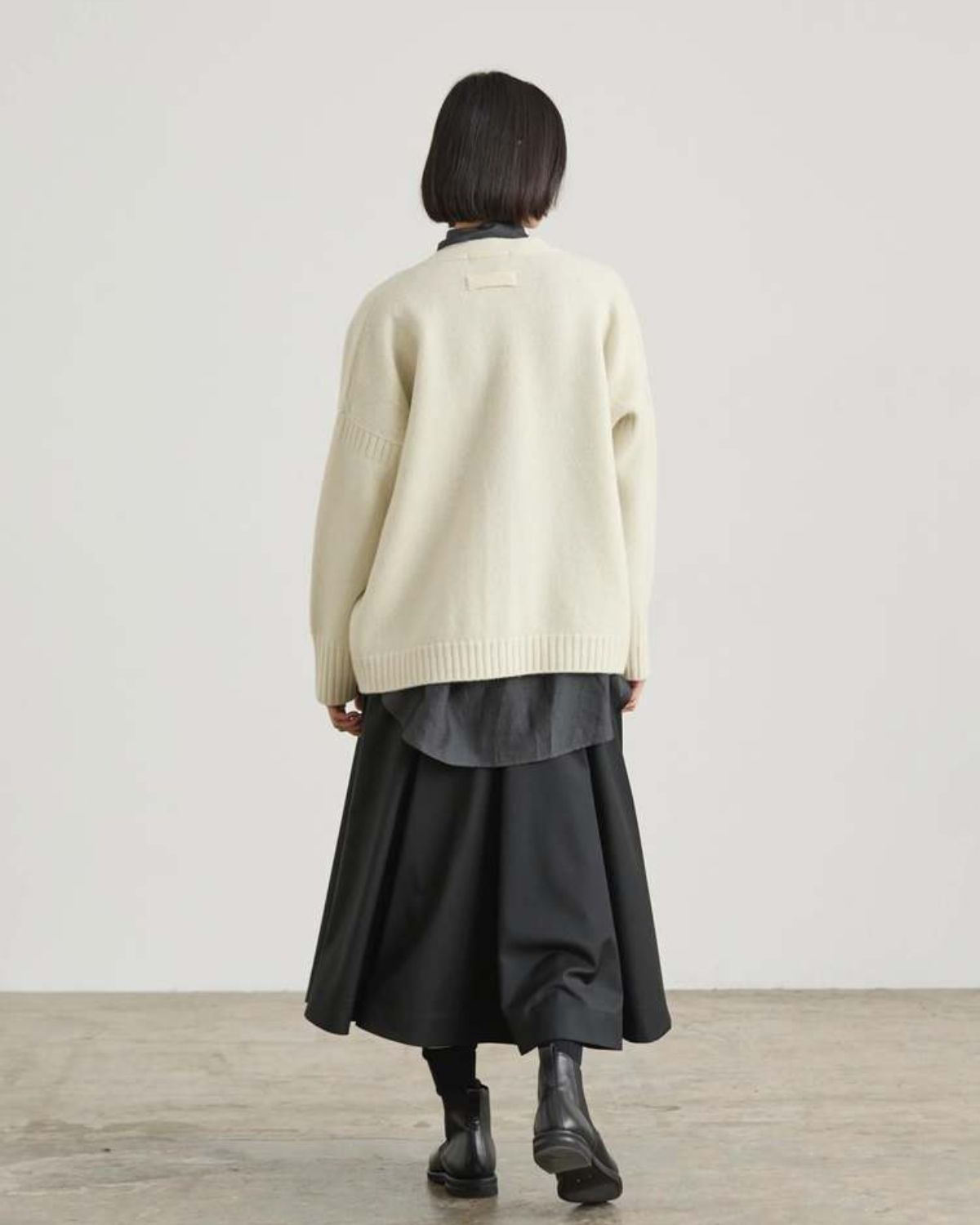 Jane Knitted Top in Off-White, from Nicholson & Nicholson