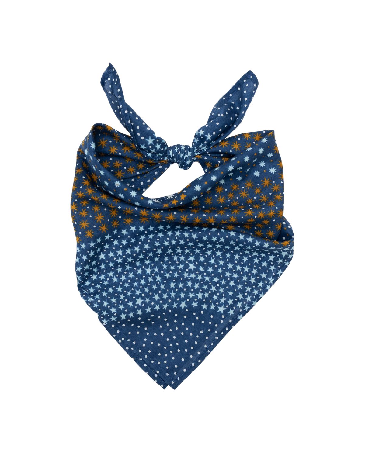Cotton Starry Bandana in Navy, from Last Chance Textiles