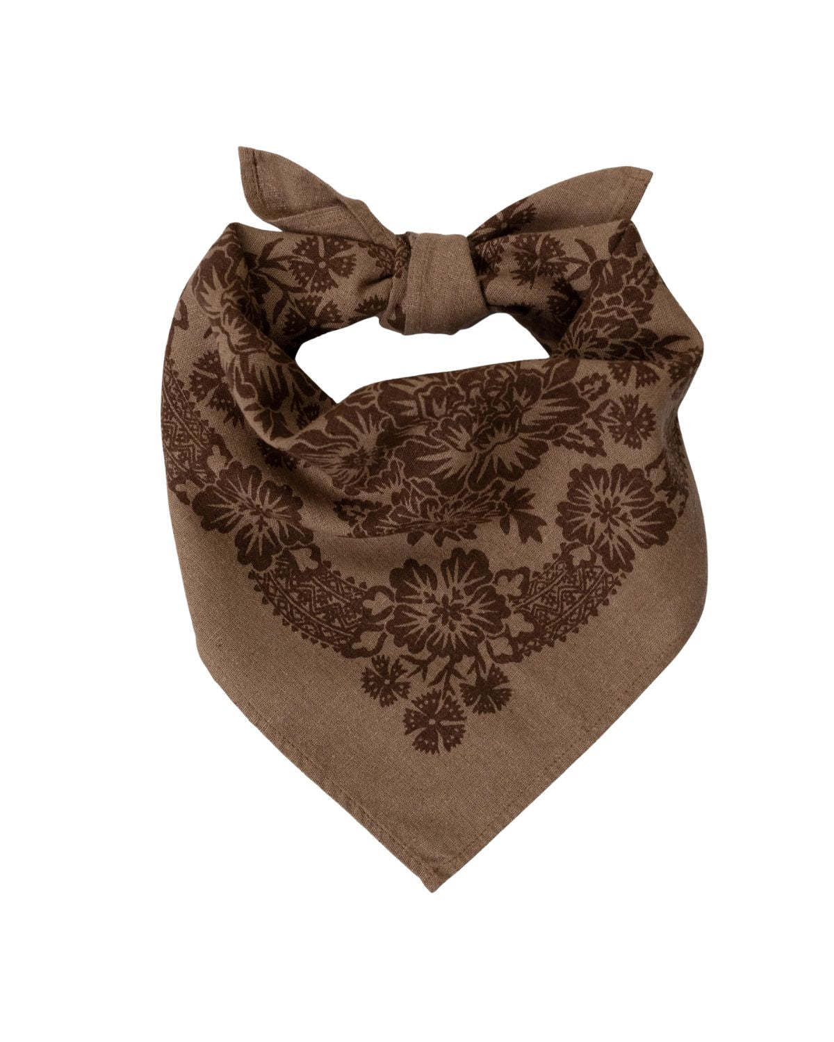 Silk Bandana in Brazil Nut Brown, from Last Chance Textiles
