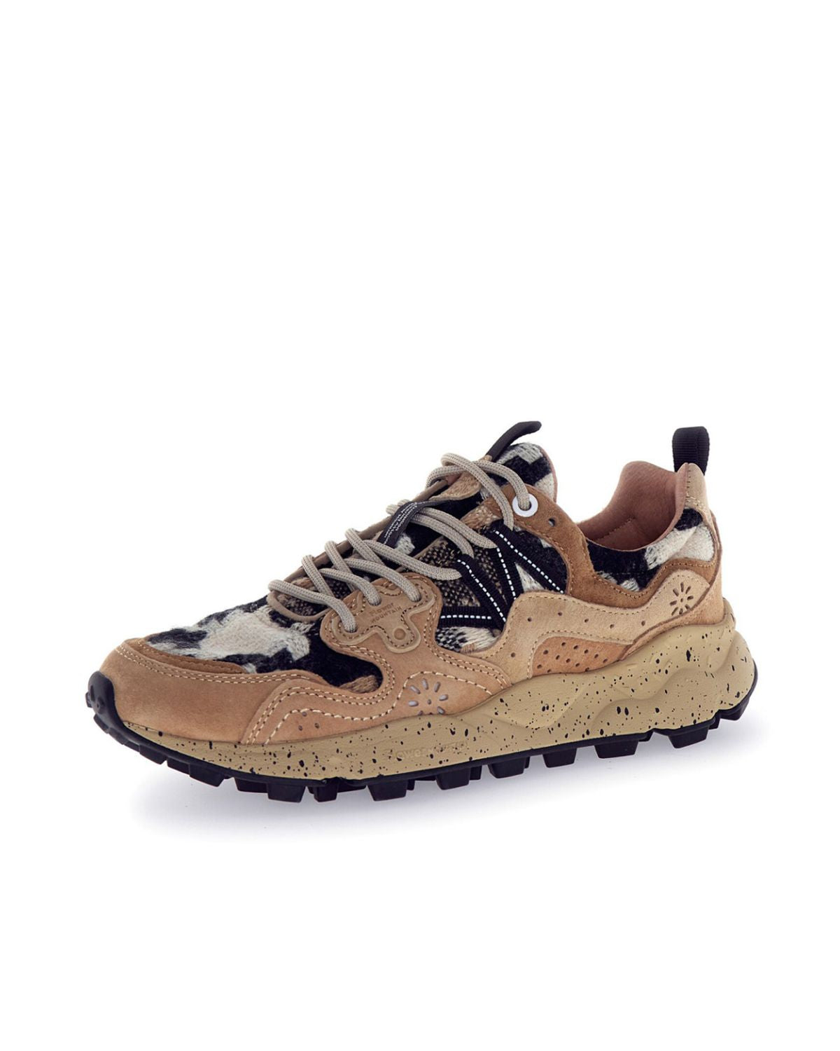 Yamano 3 Suede & Woolen Knitting Braids Cheques Mud-Light Brown, from Flower Mountain