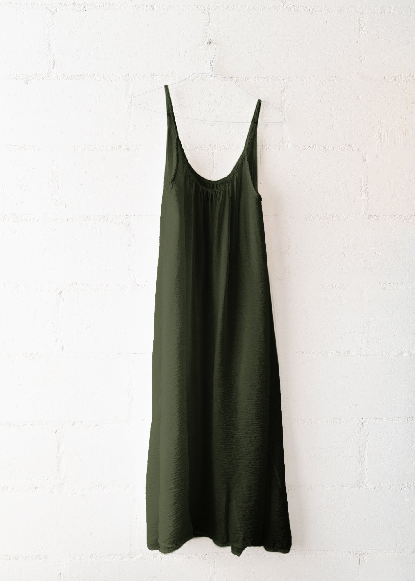 Tulum Naked Dress in Moss, from 9 Seed