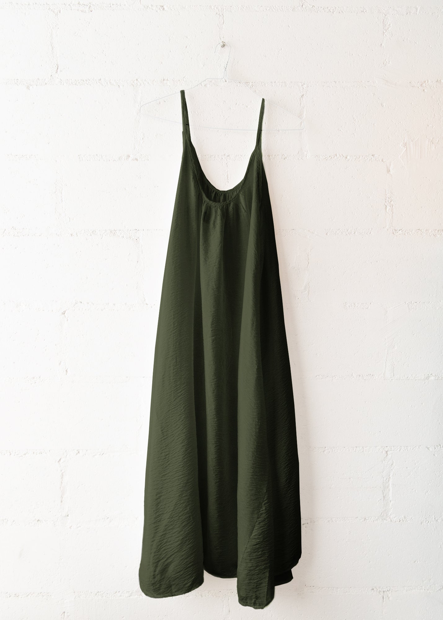 Tulum Naked Dress in Moss, from 9 Seed