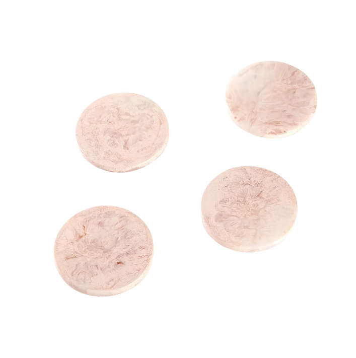 Set of 4 Coaster in Blush Swirl, from Nashi Home