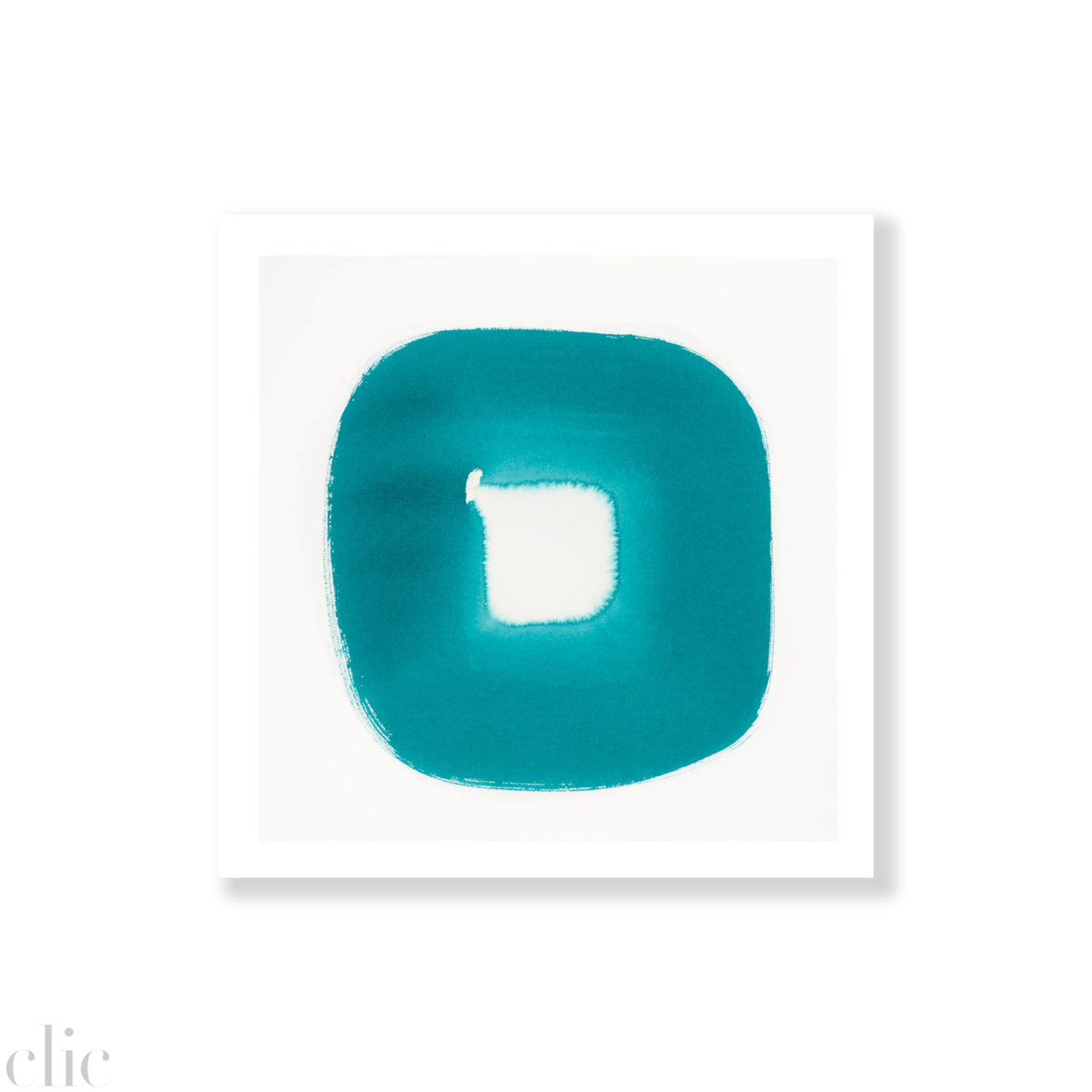 Aperture in Turquoise XVIII, 21x21 by Veronique Gambier