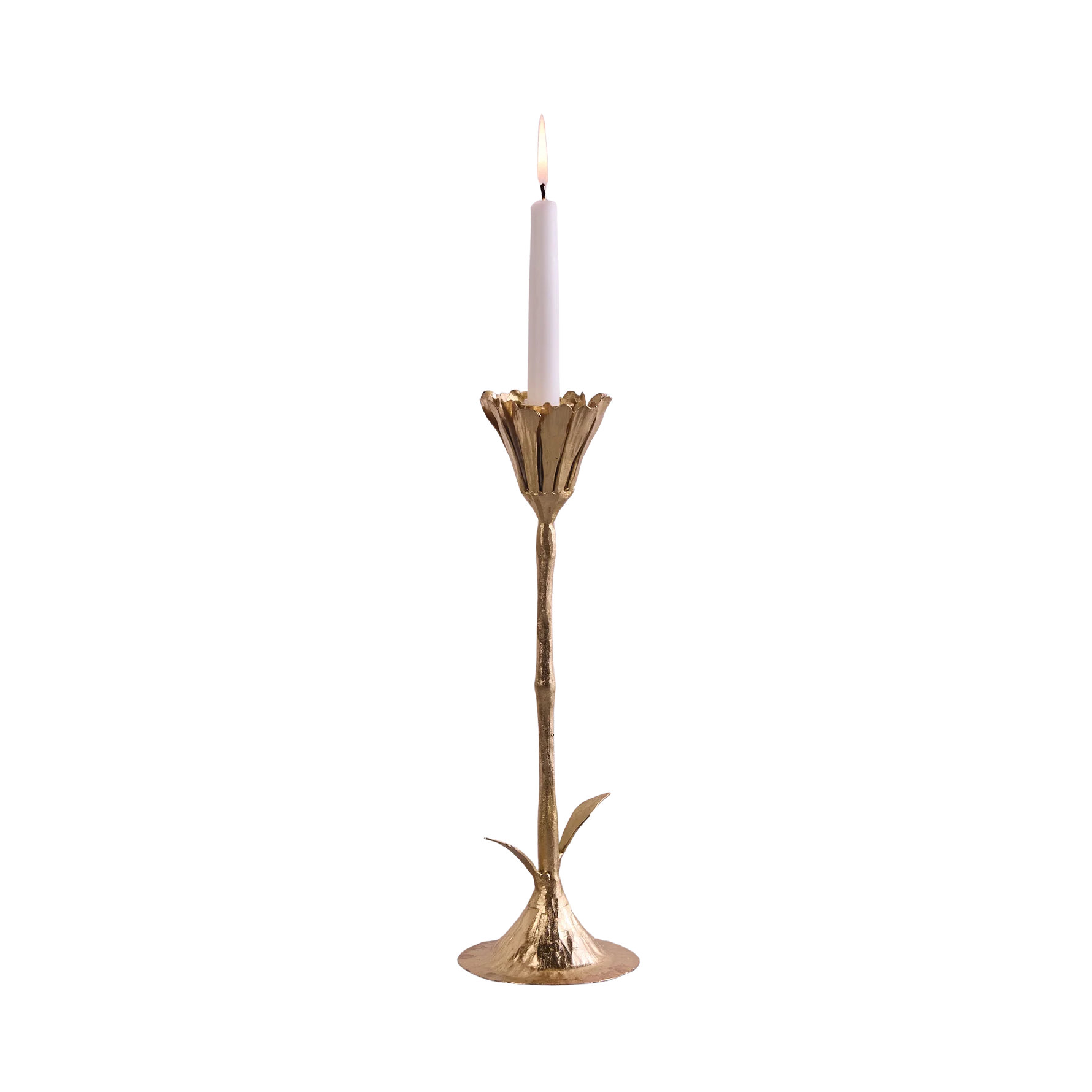 Large Gold Floral Candleholder, from Be Home